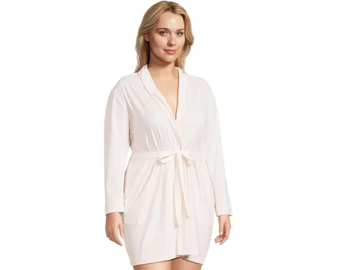 Халат Skin Natural Skin Juliana большого размера из органического хлопка с поясом