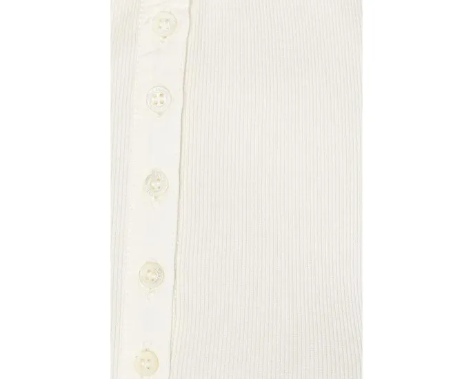 Топ Paige Brandy с короткими рукавами-фонариками и застёжкой на пуговицы