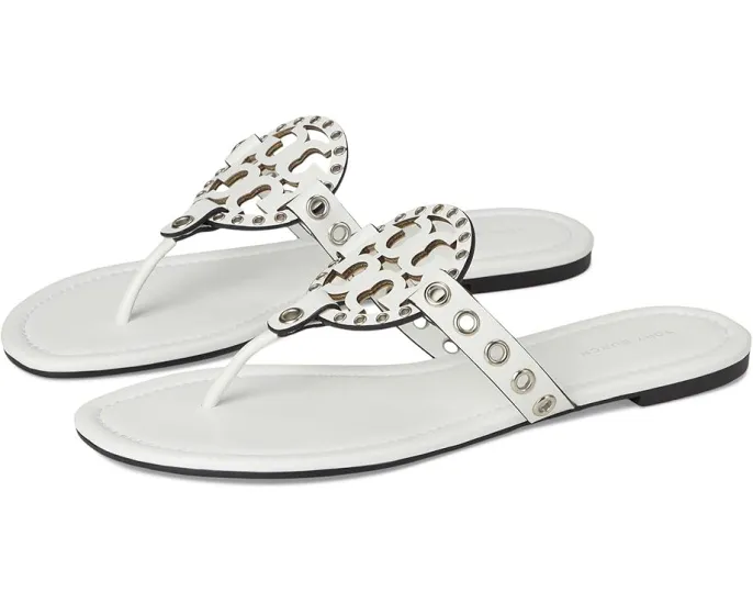 Босоножки Miller Eyelet Sandal Tory Burch с металлическими вставками