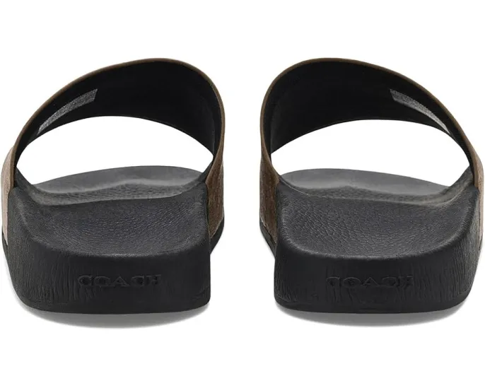 Сланцы Pool Slide In Signature Canvas COACH