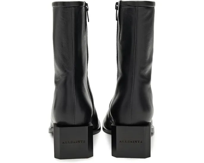 Ботильоны AllSaints Avril с квадратным носком и молнией сбоку