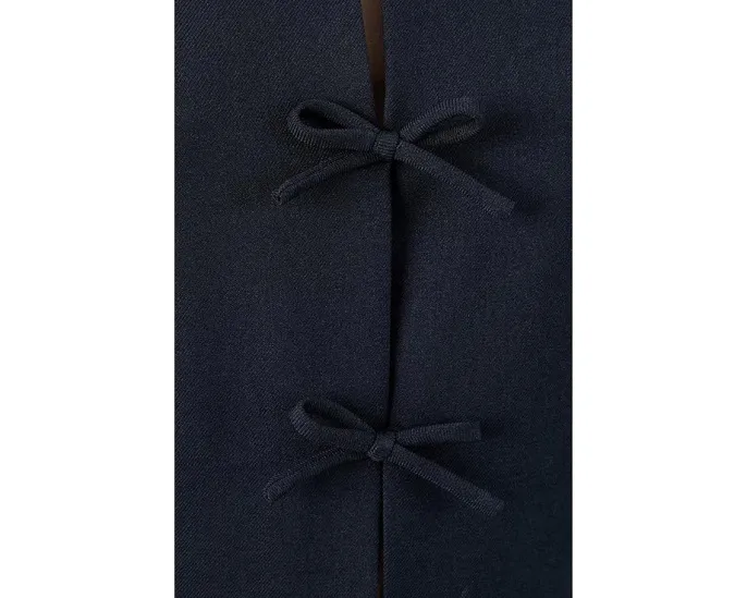 Комбинезон Avec Les Filles с жилетом и бантом на широких брюках