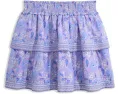 Юбка Vineyard Vines Kids Gemma с защипами и цветочным принтом