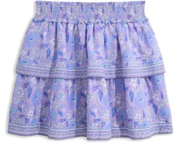 Юбка Vineyard Vines Kids Gemma с защипами и цветочным принтом