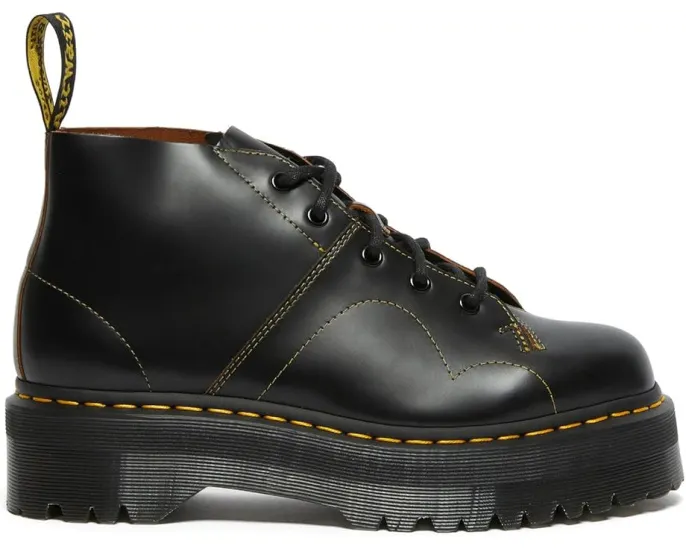 Ботинки Dr. Martens Church Quad на платформе с кожаным верхом