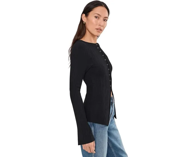 Кардиган Free People East Side с рельефной резинкой и застежкой на пуговицах