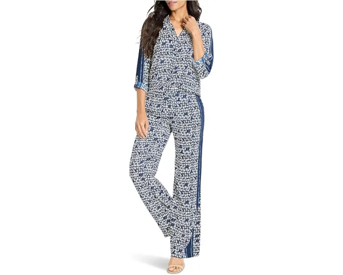 Блузка NIC+ZOE Petite с принтом и длинными рукавами