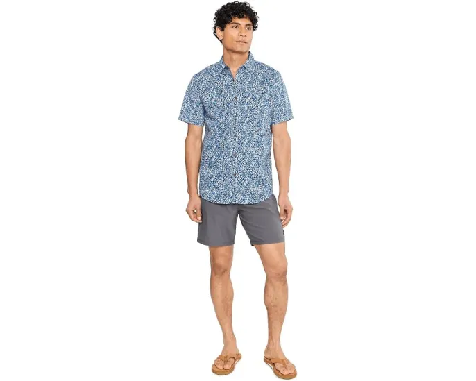 Hurley Lido Stretch Рубашка с коротким рукавом и карманом для очков
