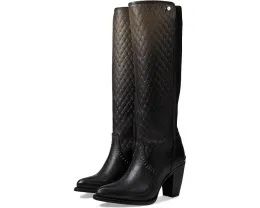 Cuadra ботинки CU601 на каблуке с коровьей кожей и боковой молнией