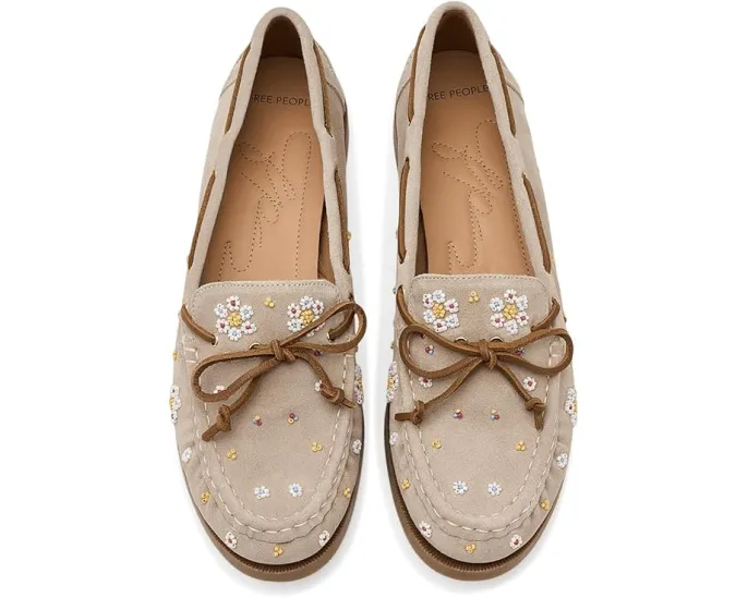 Ботинки лодочники Free People Sandy с ручной вышивкой бисером