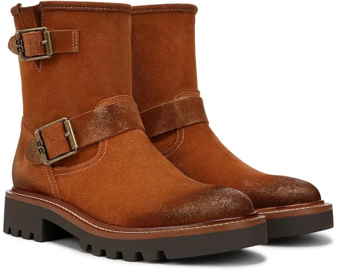 Мото-ботинки Kinsley от Sam Edelman с круглым носком и двойной пряжкой