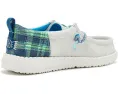 Детские слипоны Hey Dude Kids Wally Funk Prep Plaid с клетчатым верхом и мягкой стелькой