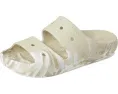 Классические сланцы Crocs с мраморным рисунком и двойными ремешками