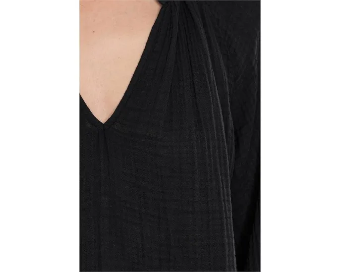 Топ Michael Stars Kali с рукавом 3/4 и рюшами на V-образном вырезе