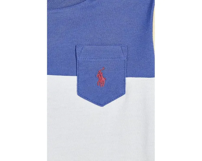 Футболка Polo Ralph Lauren Kids Color-Blocked из хлопкового джерси