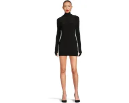 Облегающее платье-пиклбол Long Sleeve Slim Fit Turtleneck Pickleball Dress от Norma Kamali с водолазкой и встроенным боди
