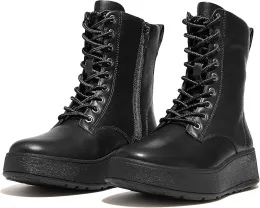 Ботильоны FitFlop F-Mode на шнуровке и платформе из кожи