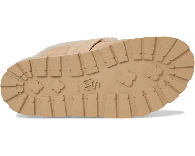 Stuart Weitzman Мюли Chrystie из овчины с большой пряжкой