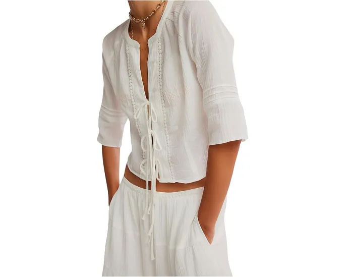 Комплект Free People Bright Side с вышивкой и завязками