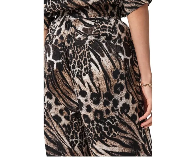 Брюки AllSaints Charli Linen из льна и шелка с принтом