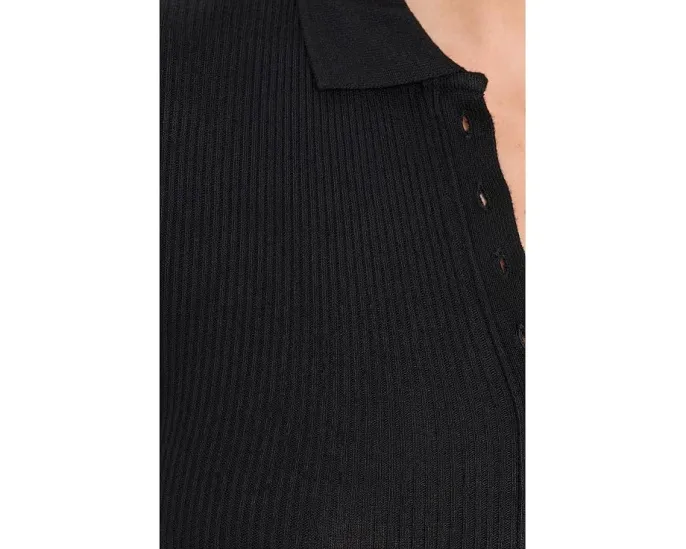 Поло Ribbed Cap Sleeve Madewell с коротким рукавом