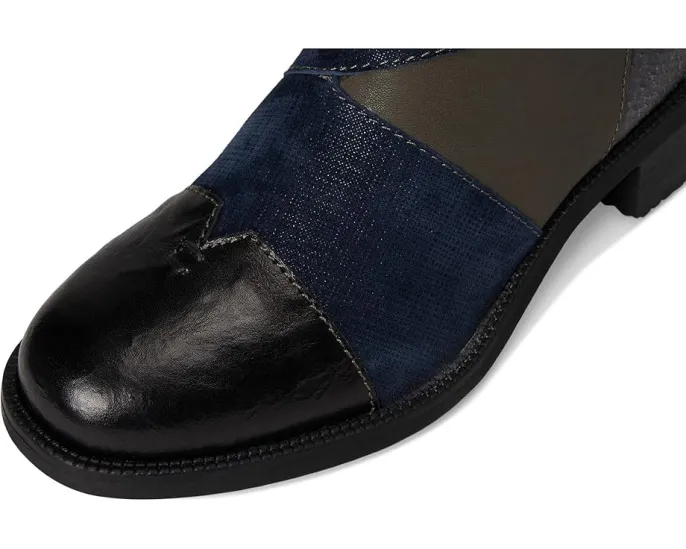 Ботильоны Swinger в patchwork дизайне из кожи и замши с боковой молнией David Tate