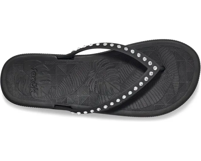 Тапочки Sanuk Funshine Gem с декором из камней и подошвой из сахарного тростника