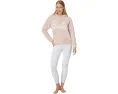 Толстовка Barefoot Dreams CozyChic Barbie с капюшоном и принтом