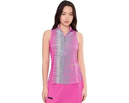 Женский топ Jamie Sadock без рукавов с воротником стойкой и молнией спереди