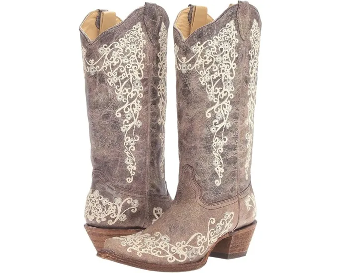 Ковбойские сапоги Corral Boots A1094 с вышивкой цветочным узором