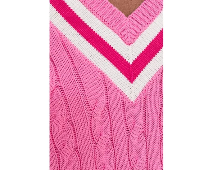 Свитер Lilly Pulitzer Brockton с вязкой косой и полосками