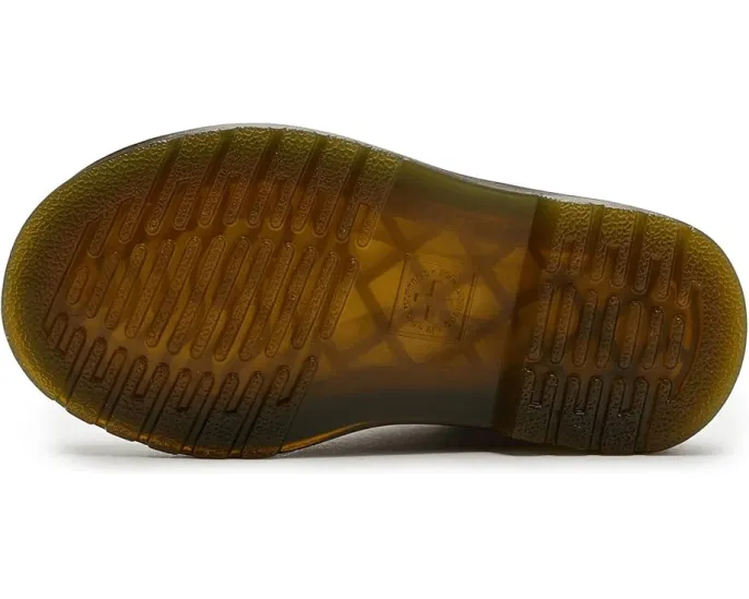 Dr. Martens 1460 Pascal детские ботинки на шнуровке с желтой строчкой и боковой молнией