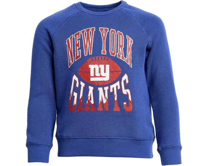 Толстовка NFL New York Giants реглан из флиса для детей Junk Food Clothing