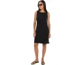 Платье Petite Bubble Jacquard Bateau Neck от Eileen Fisher черное