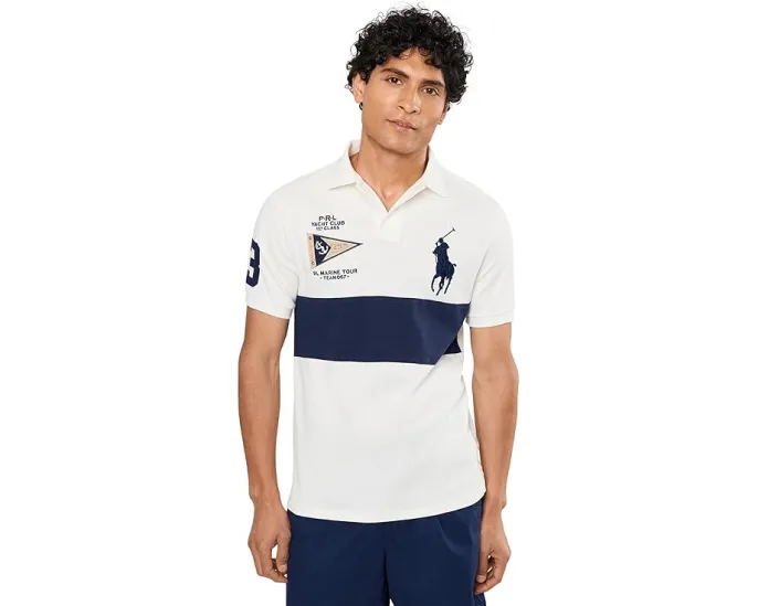 Polo Ralph Lauren Custom Slim Fit Big Pony Mesh поло классика