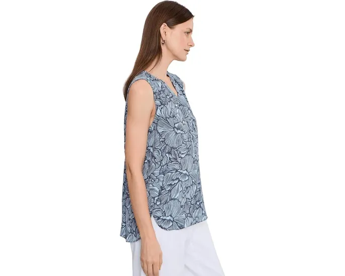 Блузка NYDJ Sleeveless Pintuck с цветочным принтом