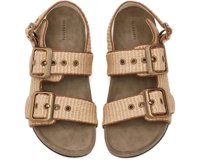 Босоножки Staffa AllSaints из рафии с западными пряжками