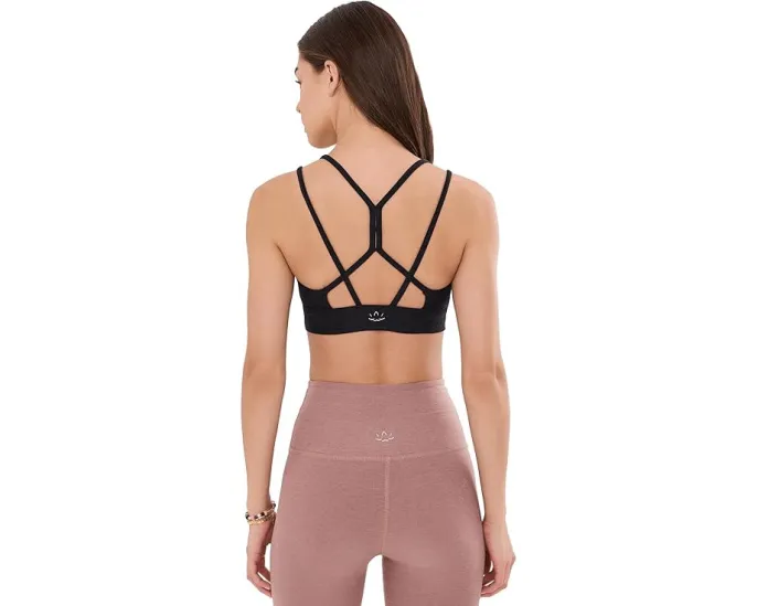 Beyond Yoga топ Spacedye Back To It Strappy Bra облачно-белого цвета