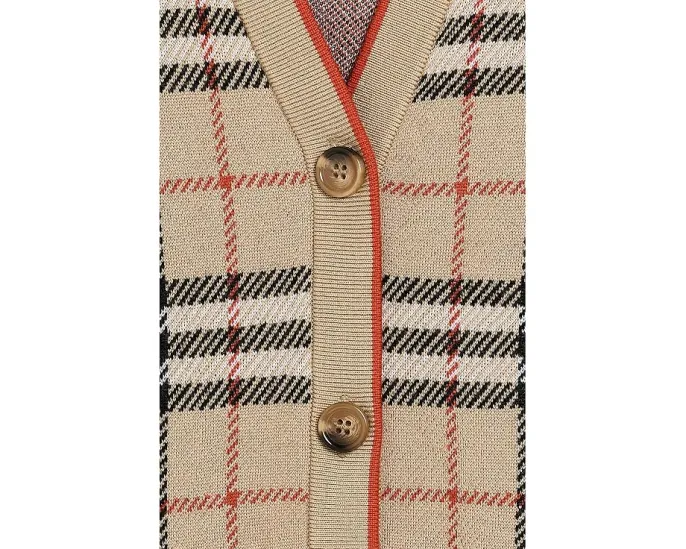 Детский вязаный кардиган Burberry Kids Graham Vintage Top в клетку