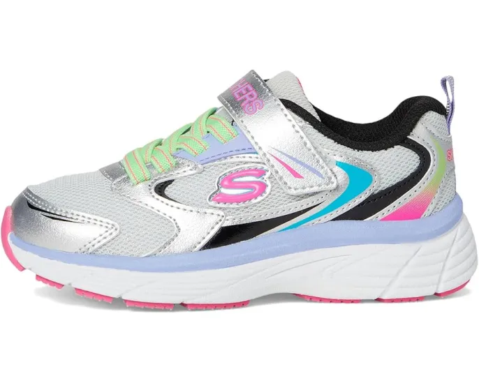 SKECHERS KIDS Vintage Tread детские кроссовки с блестящей сеткой и застежкой на липучке