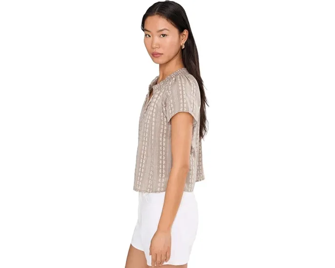 Блуза Splendid Meadow из мягкой ткани с V-образным вырезом и короткими рукавами