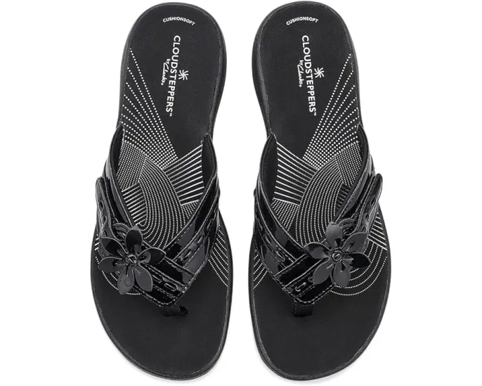 Сандалии Clarks Breeze Opal с цветочным декором и амортизирующей стелькой Cloudsteppers