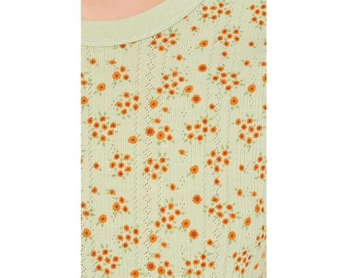 Футболка Toad&Co Foothill Pointelle с коротким рукавом и кружевным краем
