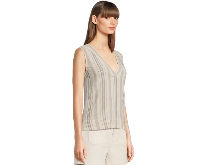 Faherty топ без рукавов из органического хлопка с V-образным вырезом