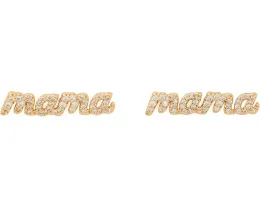 Серьги Mama Pave Studs с россыпью кубического циркония