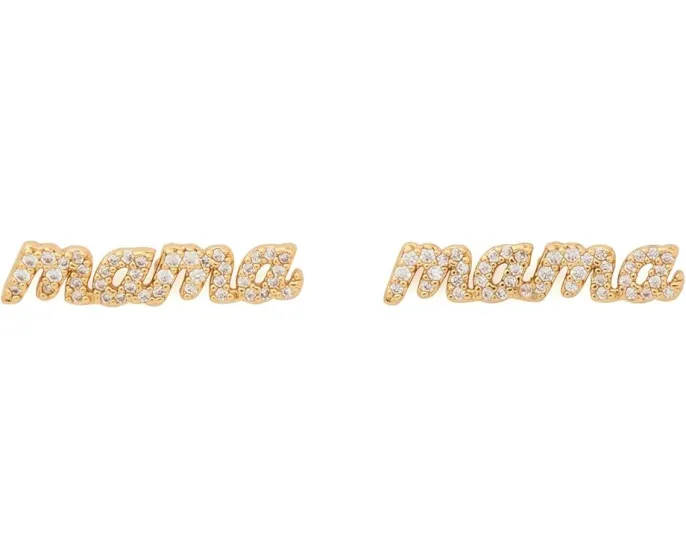 Серьги Mama Pave Studs с россыпью кубического циркония