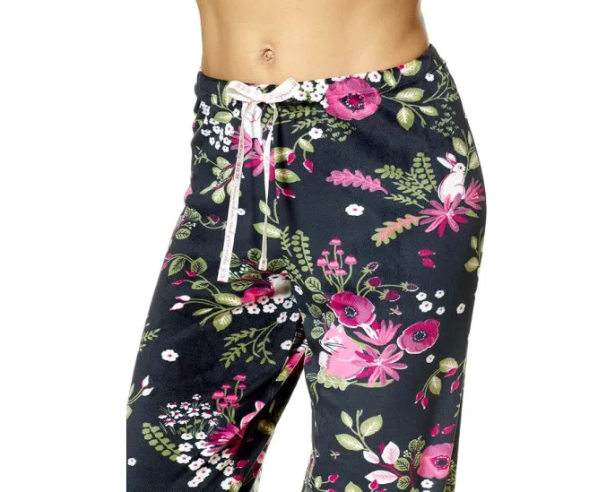 Пижамные брюки HUE Critter Floral Modern Classic с цветочным принтом