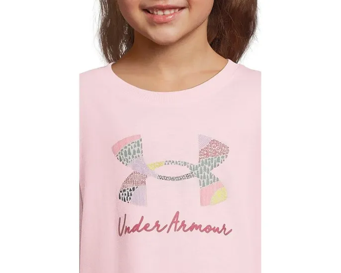 Футболка Under Armour Kids с горным принтом и длинными рукавами