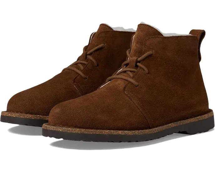 Ботинки Birkenstock Uppsala Mid на шнуровке из замши с подкладкой из овчины