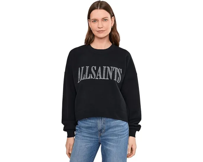 Худи Dash Lila Sweat от AllSaints вымытый черный цвет